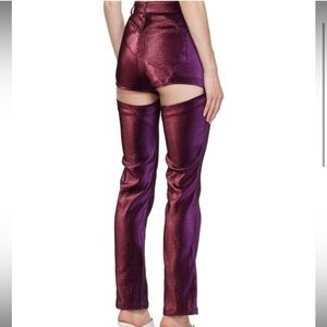 Area cut out purple pants